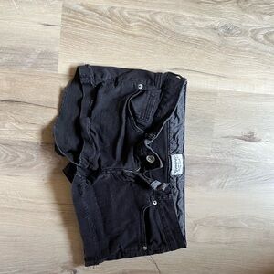 Black jean shorts